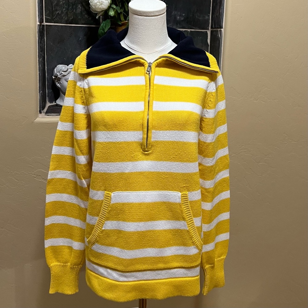 Lauren Jeans Ralph Lauren Knit Shawl Collar Striped Sweater Size Large